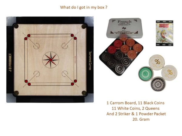 35 Inch Carrom Board With Coins Water Proof Dull Tournament | JD sports - Image 4