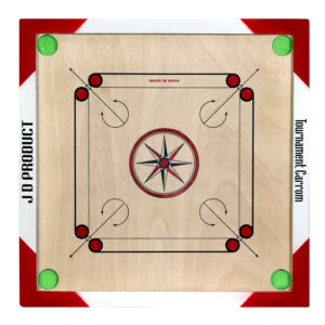 JD Sports Water Proof Dull Tournament Medium Carrom Board With Coins Multicolor Size 66.04 cm Pack Of 1