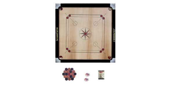 JD Sports 33 Inch Carrom Board With Coins set Water Proof Dull Tournament